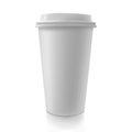 A coffee cup illustration over white background. Royalty Free Stock Photo