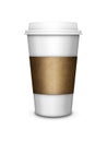 Coffee cup isolated over white background Royalty Free Stock Photo