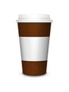 Coffee cup isolated over white background Royalty Free Stock Photo