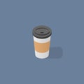 Coffee Cup isometric flat design vector