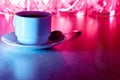 Coffee cup with light Royalty Free Stock Photo