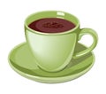 Coffee cup green illustration Royalty Free Stock Photo