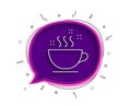 Coffee cup line icon. Hot cappuccino sign. Tea drink mug. Vector Royalty Free Stock Photo
