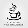 Coffee cup logo design abstract. vector illustration. Royalty Free Stock Photo