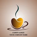 Coffee cup logo design abstract. vector illustration. Royalty Free Stock Photo
