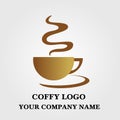 Coffee cup logo design abstract. vector illustration. Royalty Free Stock Photo