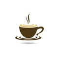 Coffee cup logo vector icon