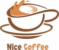Coffee cup logo vector icon
