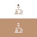 Coffee cup logo - vector illustration,Simple vector coffee icon,silhouette of cup coffee lover,hot coffe logo,Coffee cup and heart Royalty Free Stock Photo