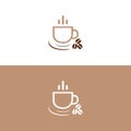 Coffee cup logo - vector illustration,Simple vector coffee icon,silhouette of cup coffee lover,hot coffe logo,Coffee cup and heart Royalty Free Stock Photo