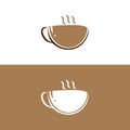 Coffee cup logo - vector illustration,Simple vector coffee icon,silhouette of cup coffee lover,hot coffe logo,Coffee cup and heart Royalty Free Stock Photo