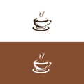 Coffee cup logo - vector illustration,Simple vector coffee icon,silhouette of cup coffee lover,hot coffe logo,Coffee cup and heart Royalty Free Stock Photo