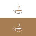 Coffee cup logo - vector illustration,Simple vector coffee icon,silhouette of cup coffee lover,hot coffe logo,Coffee cup and heart Royalty Free Stock Photo