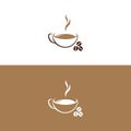 Coffee cup logo - vector illustration,Simple vector coffee icon,silhouette of cup coffee lover,hot coffe logo,Coffee cup and heart Royalty Free Stock Photo