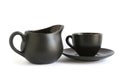 Coffee cup and milk pot Royalty Free Stock Photo