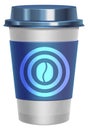 Coffee cup mockup. Disposable paper drink container