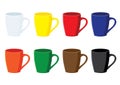 coffee cup multi color on white background illustration vector Royalty Free Stock Photo