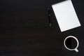 Coffee cup and notepad Royalty Free Stock Photo