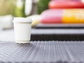 Coffee Cup Paper Blurred Outdoor Summer holiday Backgound