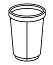 Coffee cup plastic isometric icon