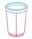 Coffee cup plastic isometric icon