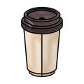 Coffee cup plastic isometric icon