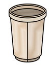 Coffee cup plastic isometric icon