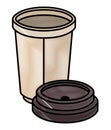 Coffee cup plastic isometric icon