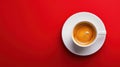 The Coffee Cup on Red. AI generated Royalty Free Stock Photo