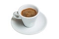 Coffee cup and saucer on a white background Royalty Free Stock Photo