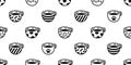 Coffee cup seamless pattern polka dot cat paw dog bone footprint striped heart vector tea milk glass drink scarf isolated repeat b