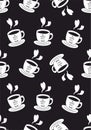 coffee cup seamless vector pattern Royalty Free Stock Photo