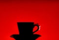 Coffee cup silhouette Royalty Free Stock Photo