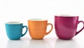Coffee cup sizes isolated on white background. Royalty Free Stock Photo