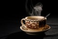 Coffee cup smoke