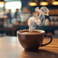 Coffee cup smoke coffee shop drink Royalty Free Stock Photo