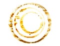 Coffee cup stains isolated on white background Royalty Free Stock Photo