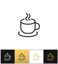 Coffee cup steam mug vector icon Royalty Free Stock Photo