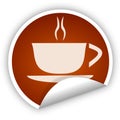 Coffee cup sticker Royalty Free Stock Photo