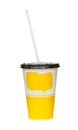 Coffee Cup with straw Isolated