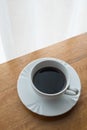 Coffee, cup, table, white, black, espresso, drink, breakfast, morning, aroma, mu Royalty Free Stock Photo