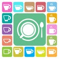 Coffee cup and Tea cup icon set.Illustration Royalty Free Stock Photo