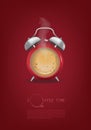Coffee cup time clock concept design background