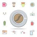 coffee in cup from top icon. coffee icons universal set for web and mobile Royalty Free Stock Photo