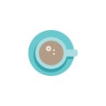 Coffee cup top view flat icon Royalty Free Stock Photo