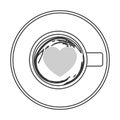 coffee cup topview icon Royalty Free Stock Photo
