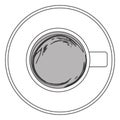 coffee cup topview icon Royalty Free Stock Photo