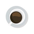 coffee cup topview icon Royalty Free Stock Photo