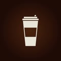 Coffee cup vector flat icon. Tea cup