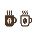 Coffee cup vector icon. Hot mug with steam symbol. Royalty Free Stock Photo